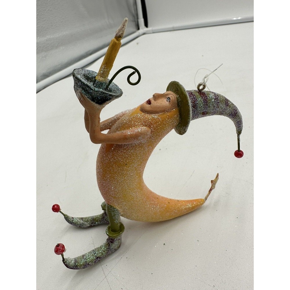 Dept 56 Christmas Krinkles Moon Man Ornament 5”